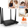 Tenda AC6 AC1200 Dual Band WiFi Router Wireless Internet Router w/ 3 LAN & 1 WAN - Image 4