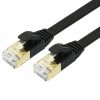 50FT CAT7 CAT 7 Flat Ethernet Cable LAN RJ45 Internet Router Patch Cord 50 Feet-Black - Image 4